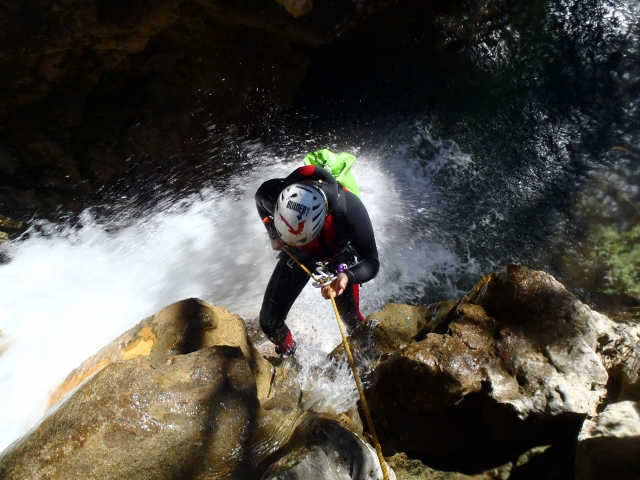  About to rappel 